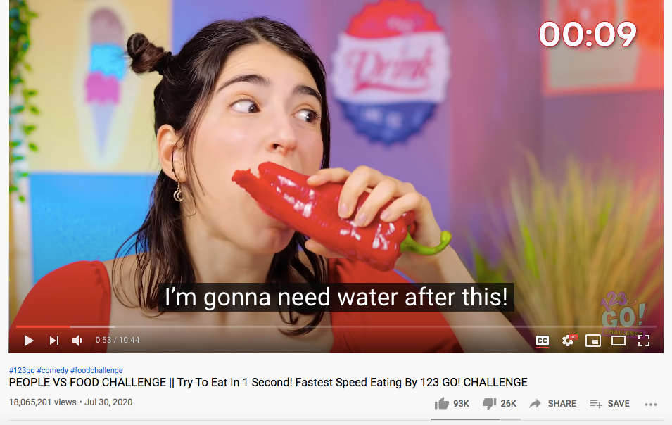 People vs Food YouTube challenge