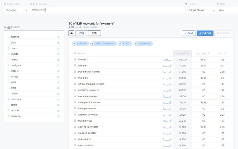 Wordtracker YouTube keyword tool